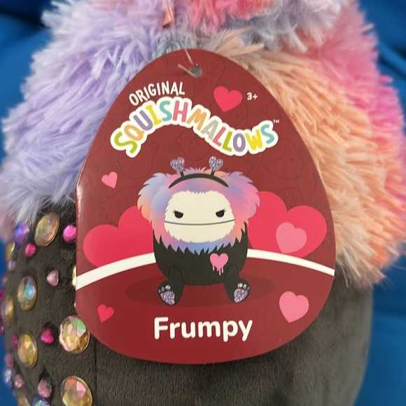 Original SquishMallows Named Frumpy Size 8 “ Inch Bigfoot Valentines Day NWTS - Picture 8 of 14